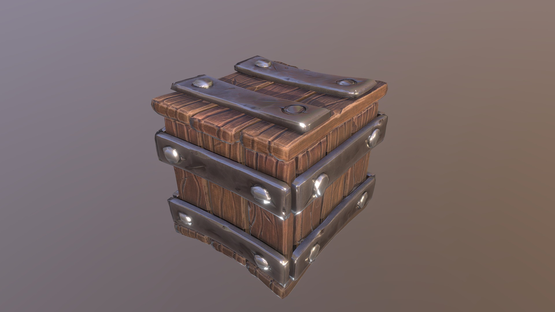 Box Stylized for game assets 3d model