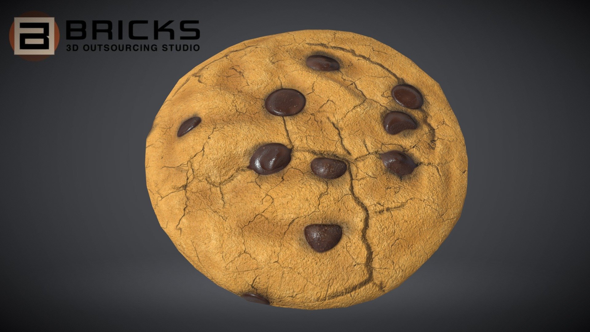 PBR Food Asset:
ChocolateChipCookie
Polycount: 1200
Vertex count: 663
Texture Size: 2048px x 2048px
Normal: OpenGL

If you need any adjust in file please contact us: team@bricks3dstudio.com

Hire us: tringuyen@bricks3dstudio.com
Here is us: https://www.bricks3dstudio.com/
        https://www.artstation.com/bricksstudio
        https://www.facebook.com/Bricks3dstudio/
        https://www.linkedin.com/in/bricks-studio-b10462252/ - Chocolate Chip Cookie - Download Free 3D model by Bricks Studio (@bricks3dstudio) 3d model