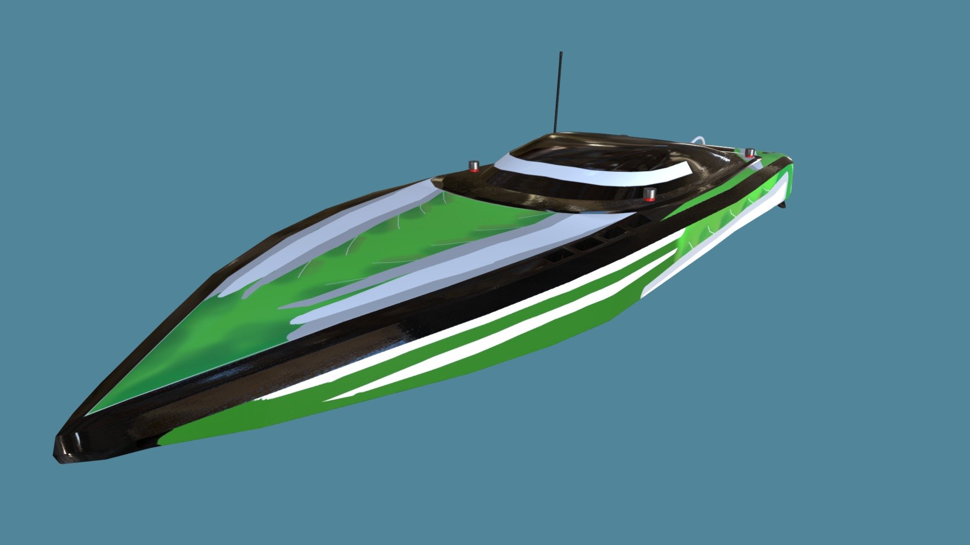 RC boat in the style of the shakewake ones. created in Blender and substance. If you have any questions please ask. :) - rc boat - Buy Royalty Free 3D model by Nudelkopf 3d model