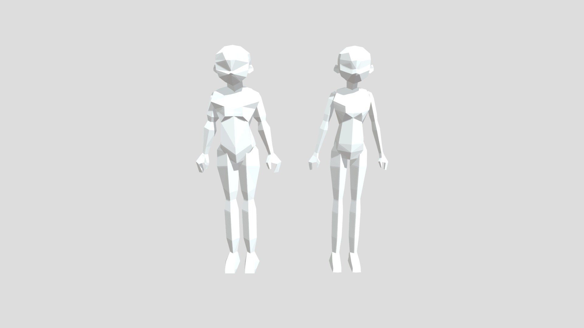 Free to use low poly human bases. Meshes were done completely from scratch and can be used in whatever way you want to, no credit needed. ;) - Low Poly Mesh Base - Download Free 3D model by justice2free 3d model