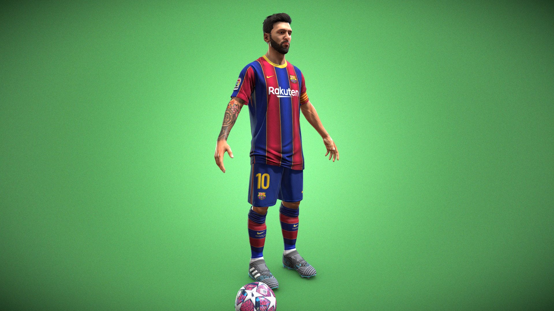 Football Player - Lionel Messi - 3D model by JuegoStudio 3d model