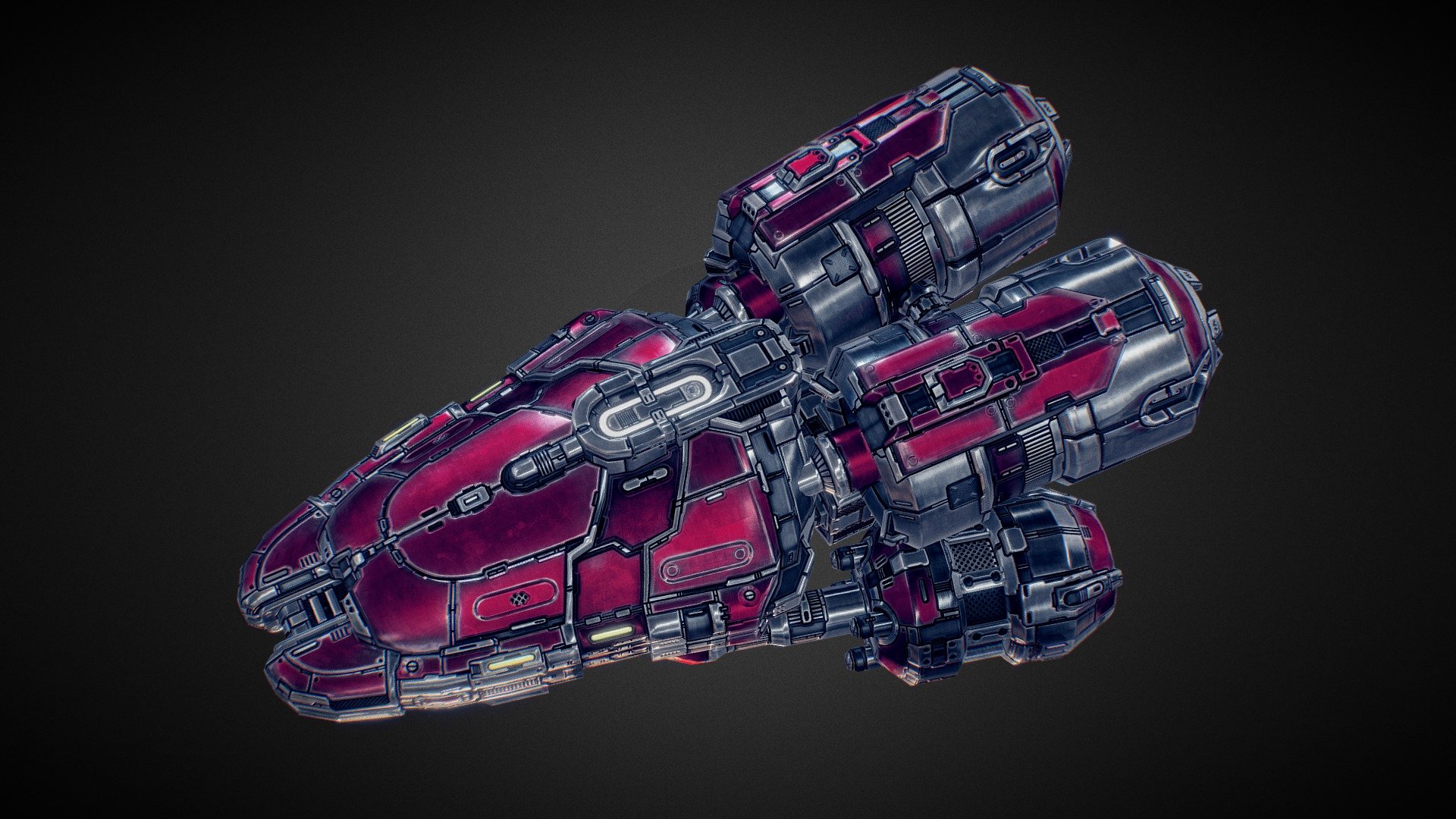 In-game model of a medium spaceship belonging to the Vanguard faction.
Learn more about the game at http://starfalltactics.com/ - Starfall Tactics — Curtana Vanguard b.cruiser - 3D model by Snowforged Entertainment (@snowforged) 3d model