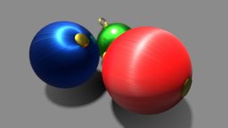 Anisotropic Material Demo: Christmas Baubles christmas, anisotropy