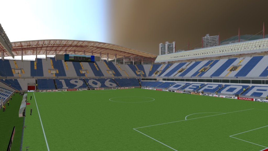 Estadio Municipal de Riazor - 3D model by matu_palestina 3d model