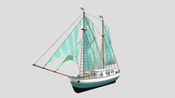 Boat 22 sailboat, sailship