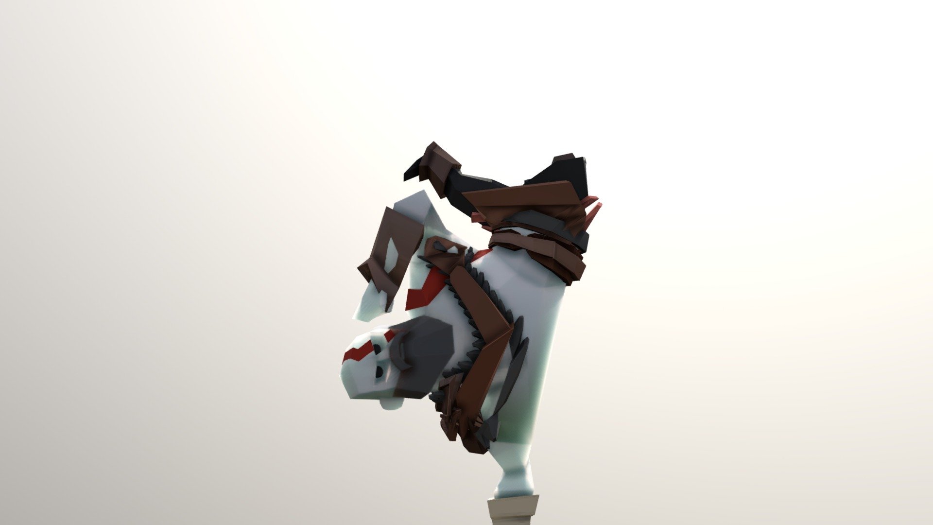 Low Poly Kratos from God of War Fanart made with Google Blocks, rigged and animated in Mixamo - LoPo Kratos Breakdancing - Download Free 3D model by tipatat 3d model
