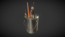 Art Brush Set bucket, brush, art