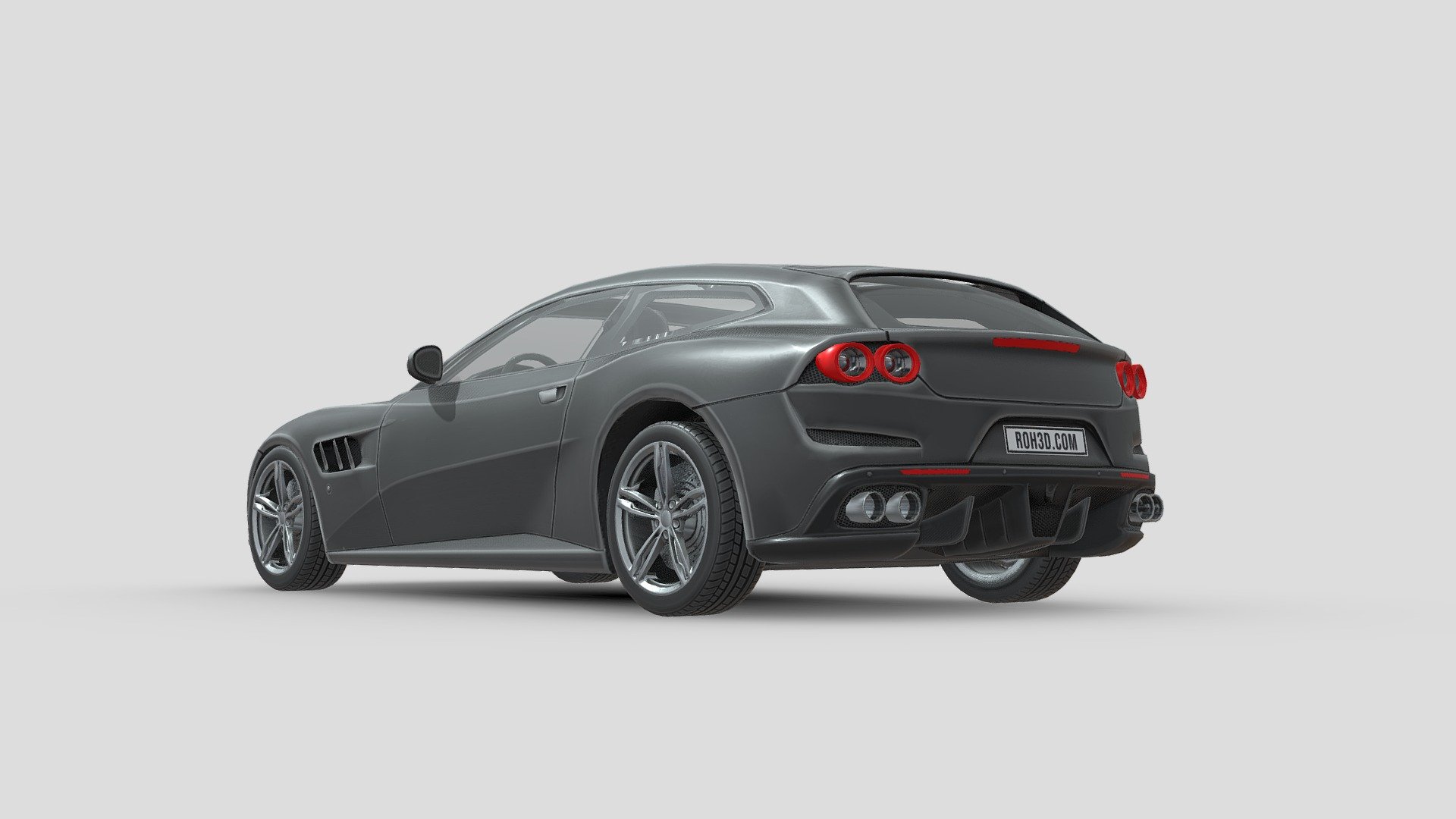 The Ferrari GTC4Lusso (Type F151M) is a four-seat full-size grand tourer produced by Italian automobile manufacturer Ferrari. The GTC4Lusso is a successor to the Ferrari FF.

The rear features Ferrari's signature Quad Circular Rear Lights (last seen on the F430 and later seen on the 812 Superfast) and the interior contains a Dual Cockpit Concept Design, separating the Driver Cockpit and the Passenger Cockpit by a central divider. The front of the car has a single grille that provides all the necessary cooling.

The GTC4Lusso is a further refinement of the shooting-brake coupe, reinterpreting the concept with an extremely streamlined, tapered shape that gives it an almost fastback-like silhouette 3d model