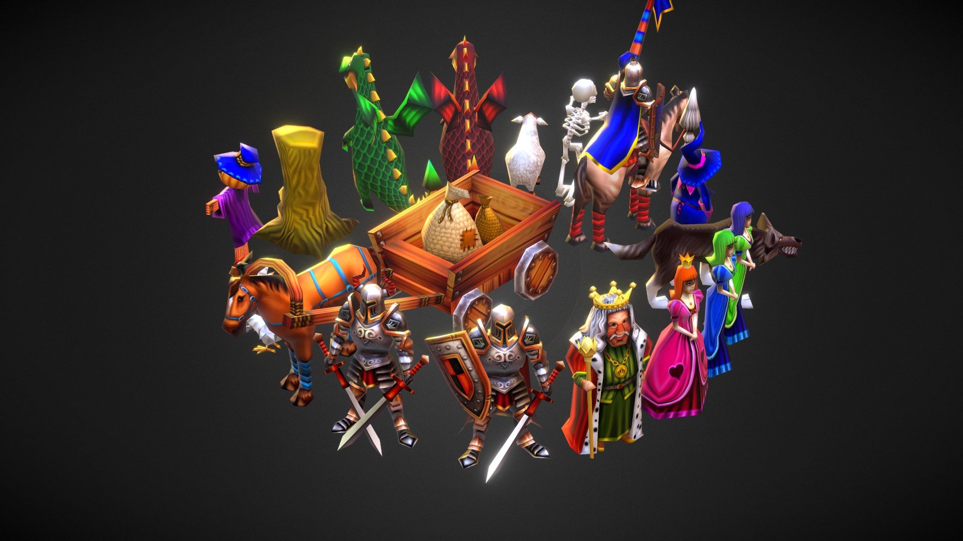 Low-poly Fantasy Pack - Buy Royalty Free 3D model by Akseley 3d model