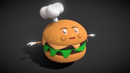 Burger object, commander, sculpt, modern, cow, prop, noai, createdwithai
