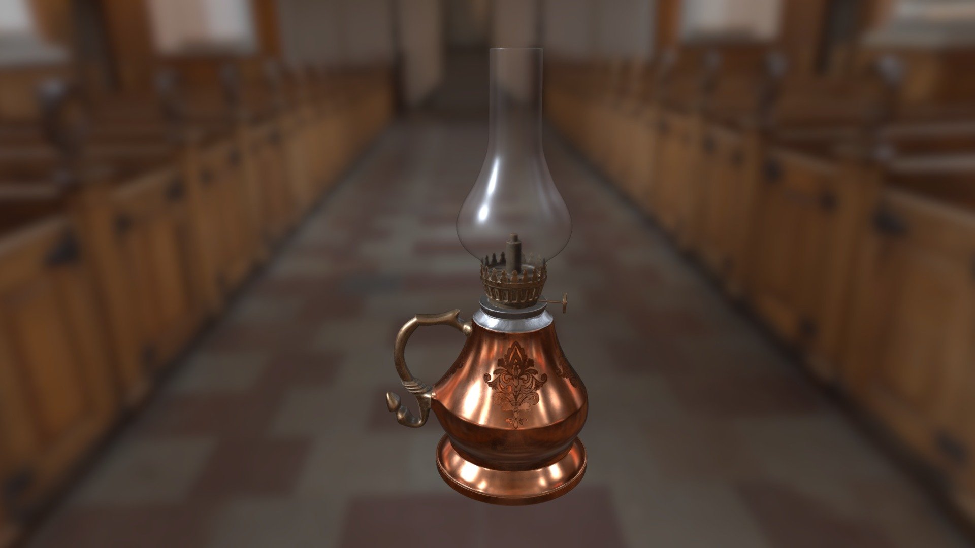 This 3D model is of a 1800's gas lamp, it is based on research of gas lamps from the time period. This asset was created as part of a larger project.

The model was created in Autodesk Maya, with UV mapping also completed in Maya. The model was then exported to Substance Painter to create the texture maps 3d model