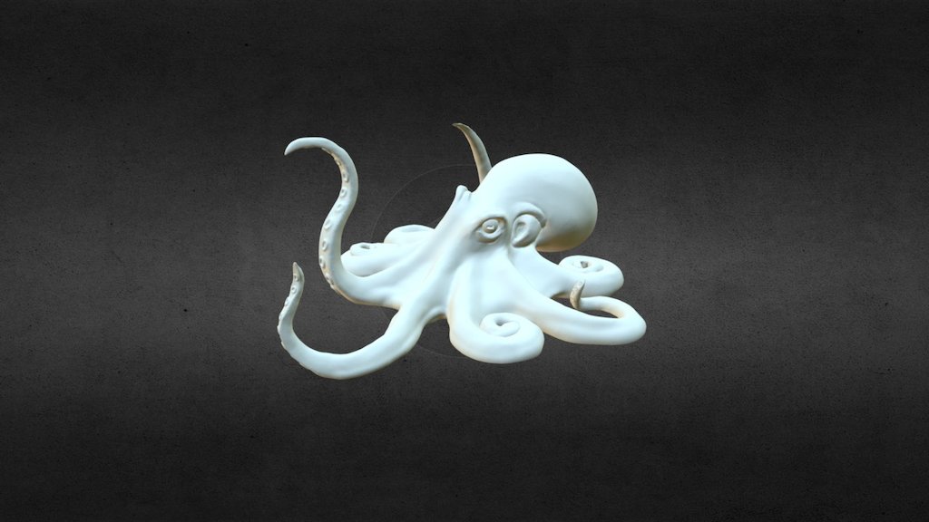 An octopus I made as a project to continue to learn about constructing models and armature posing 3d model