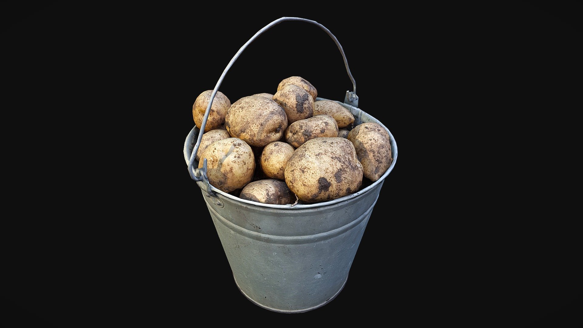 3D model of bucket with potatoes from photoscan

4k textures - Bucket Of Potatoes - Buy Royalty Free 3D model by gamewarming 3d model