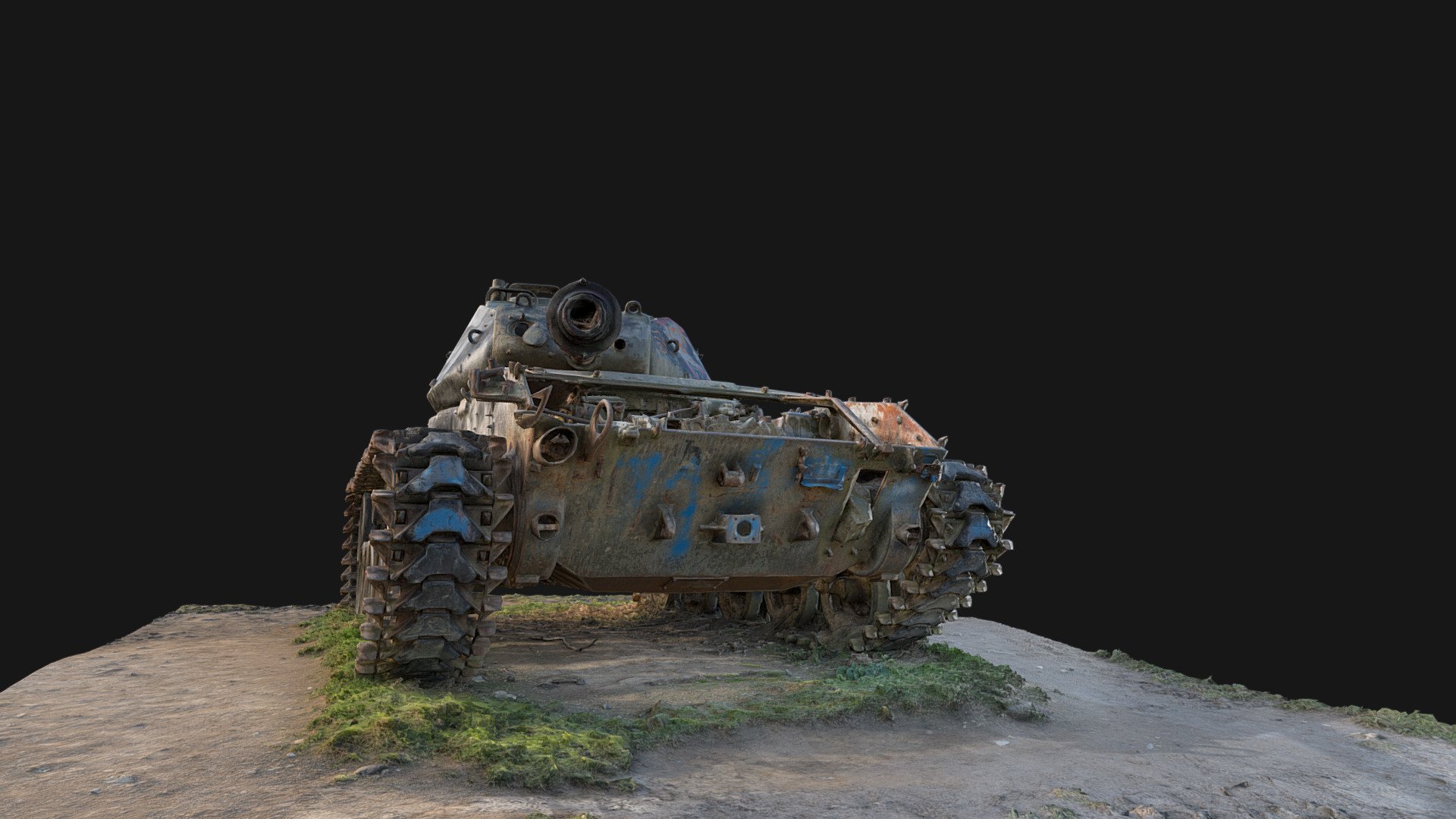 Old abandoned M41 Walker Bulldog tank scan - M41 Walker Bulldog Photogrammetry RAW - 3D model by CGNScan 3d model