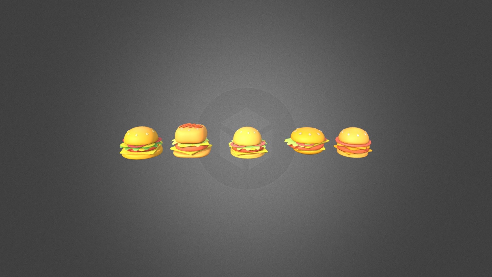 hamburger 4096 jpg texture - hamburger - Buy Royalty Free 3D model by misitewang 3d model