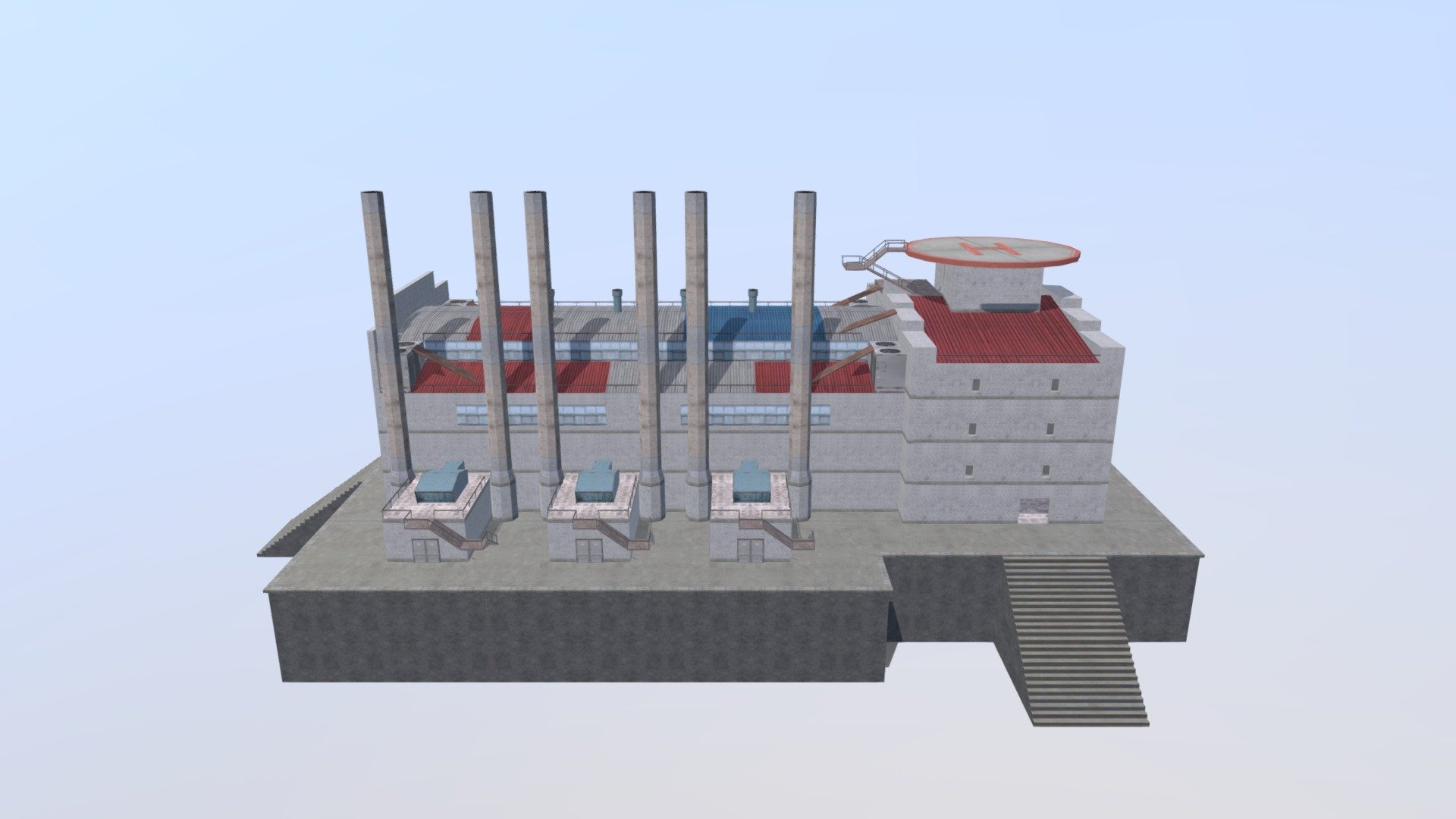 PUBG: R.P.D Factory Building - 3D model by halloweeks 3d model
