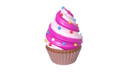 Сupcake wave food, cake, cream, cupcake, party, baked, birthday, sweet, dessert, tasty, bakery, muffin