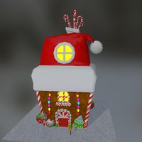 Elf House elf, candy, sweet, gingerbread, candyland, christmastown, elfhouse, gameasset