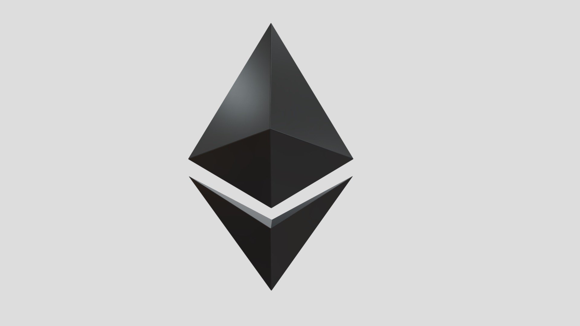 This is the official Ethereum logo in 3D 3d model