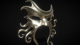 Cthulhu mask tentacles, decorative, tentacle, scary, 3dprinting, mask, cthulhu, fantasy