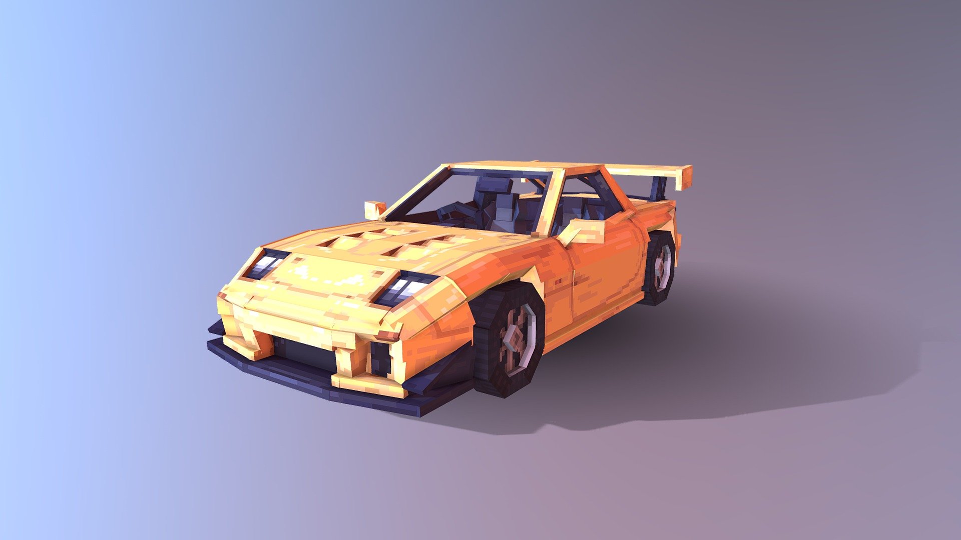 The Mazda RX-7 vehicle made in collaboration with myself doing the texture and Wave Cherry making the model. Made in Blockbench and rendered here in Sketchfab. (Interior yet to be done) - Mazda RX-7 - 3D model by SneakyDanny 3d model