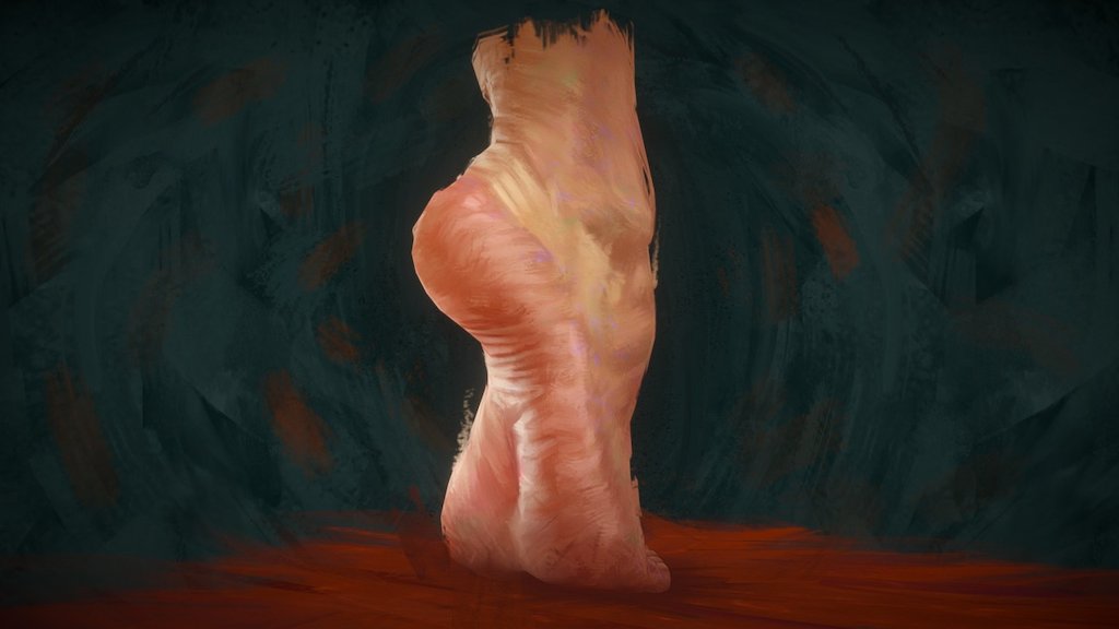 a subject I tend to neglect :D Wanted to learn a bit more about this area of the human body, so I made a study of the feet based on Aaron Griffin's ( https://www.artstation.com/artist/aaron-griffin ) magnificent painting! - Feet study - 3D model by Miki Bencz (@cordero) 3d model