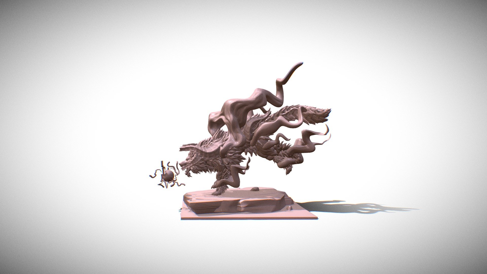 Sculpt of a Barghest from Brittish myth for my senior thesis - Barghest - 3D model by rivercull 3d model