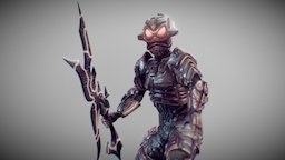 Royal Enforcer Animation melee, assest, moba, assessment, substance-painter-2, substance, maya, character, unity, 3d-coat, low-poly, pbr, sci-fi, animation, sword, student, blade