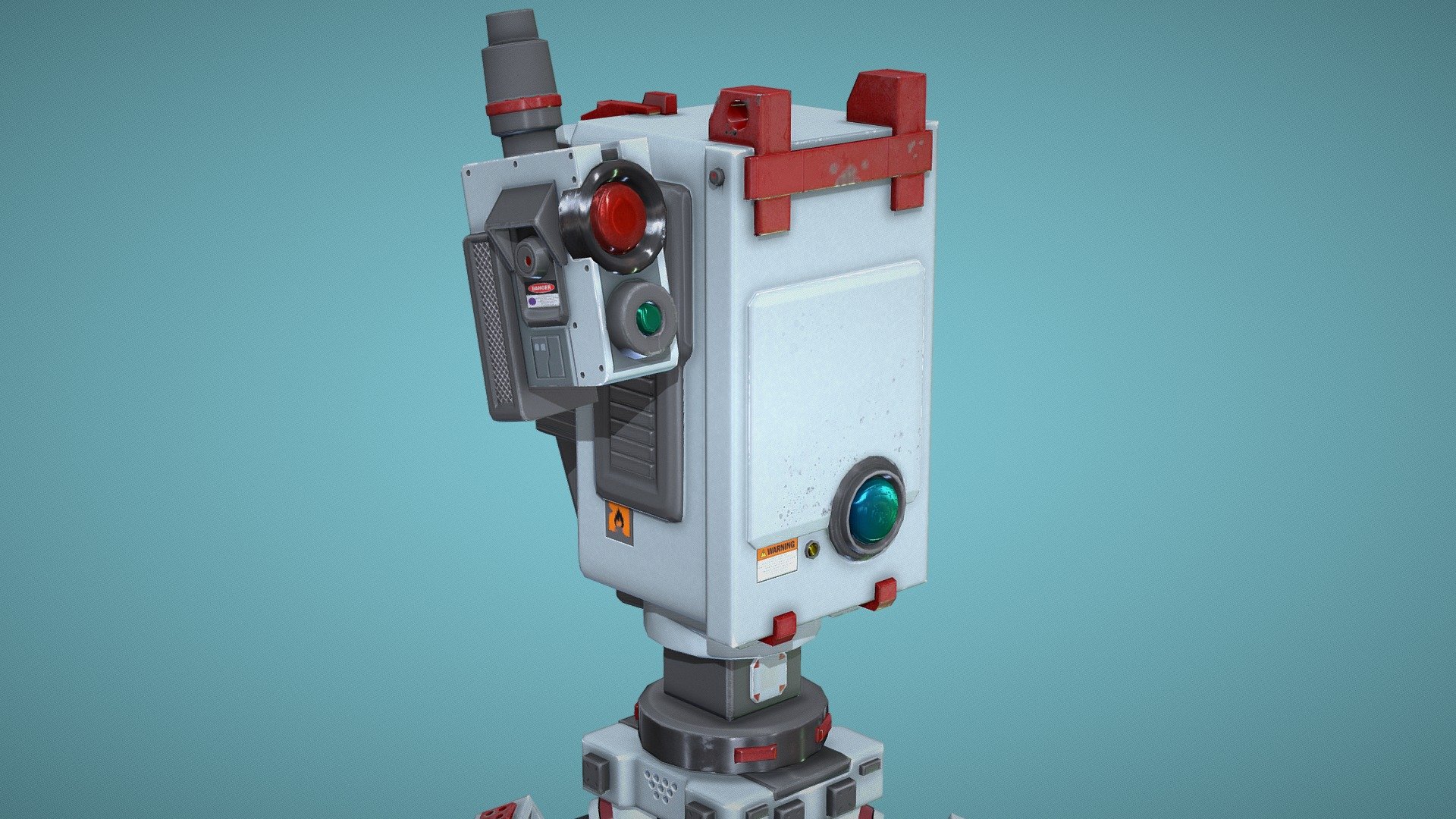 Game Ready Model with animation.

Modeling was done in Blender, baking in Marmoset Toolbag, texturing in Substance Painter.
You can find renders at my Artstation https://www.artstation.com/kjloyh

Original concept art made by Tobias Pearce https://www.artstation.com/artwork/OmlnJ
 - Communication Bot - Download Free 3D model by Valery Kharitonov (@KJLOYH) 3d model