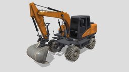Excavator object, truck, item