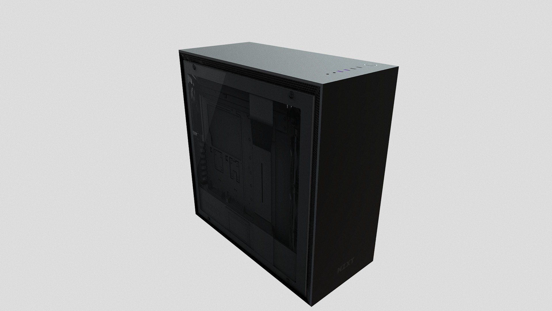 NZXT H700 USB 3_0 GLTF Negro Mate TERMINADO - 3D model by damoclesosiris 3d model