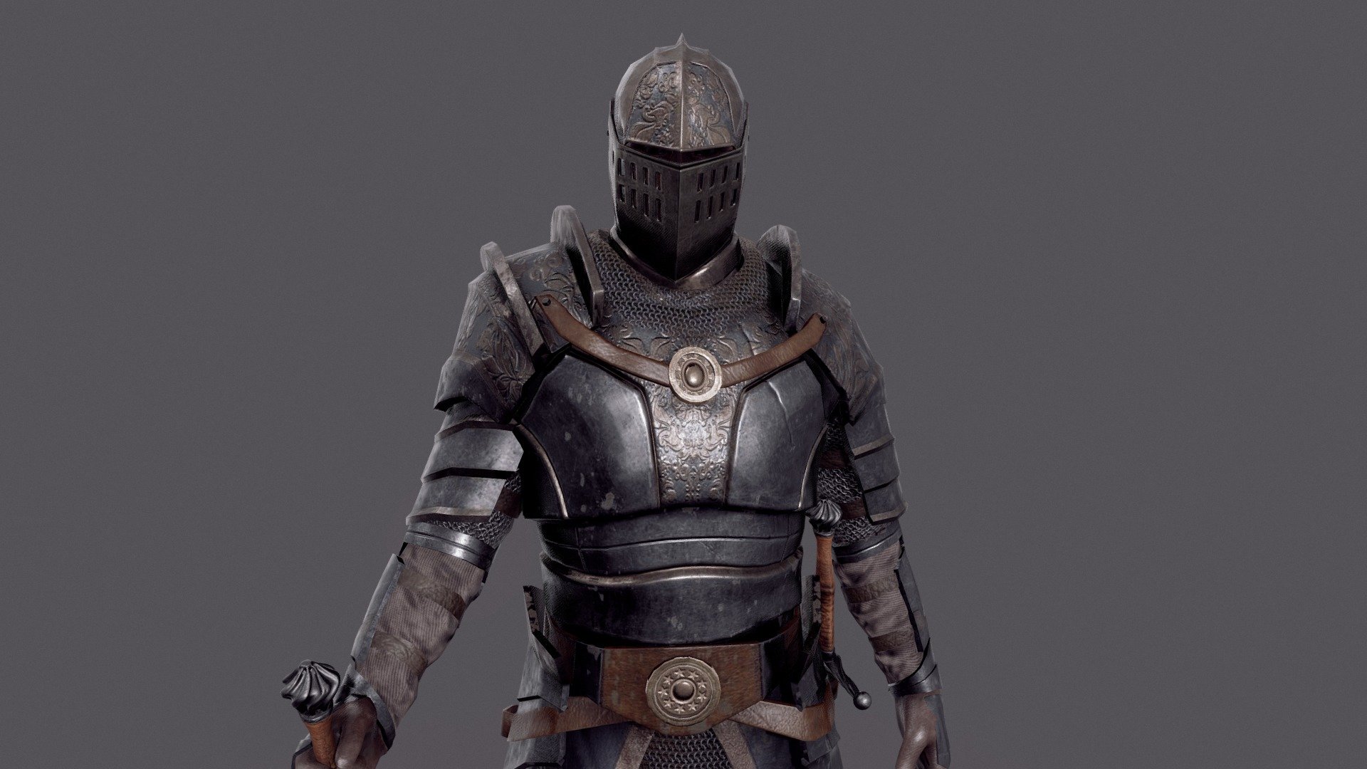 Knight . 11k polys. 4k textures. (3ds max,substance painte,zbrush) - Knight - 3D model by FrodaJan 3d model