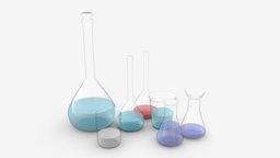 Chemical lab equipment experiment, laboratory, tube, equipment, chemical, research, science, liquid, beaker, analysis, glassware, test, container, flask, cylindtrical