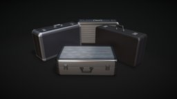 Two Types of Metal ( Aluminum ) Briefcases care, case, safe, lock, bag, aluminium, travel, reflection, suitcase, safety, box, briefcase, locker, luggage, metallic, tourism, baggage, cinema4d