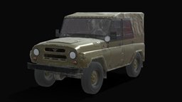 UAZ Jeep army, jeep, russian, substancepainter, substance, vehicle, military
