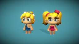 Jungle Characters Animations Preview boy, jungle, character, girl, test, animation