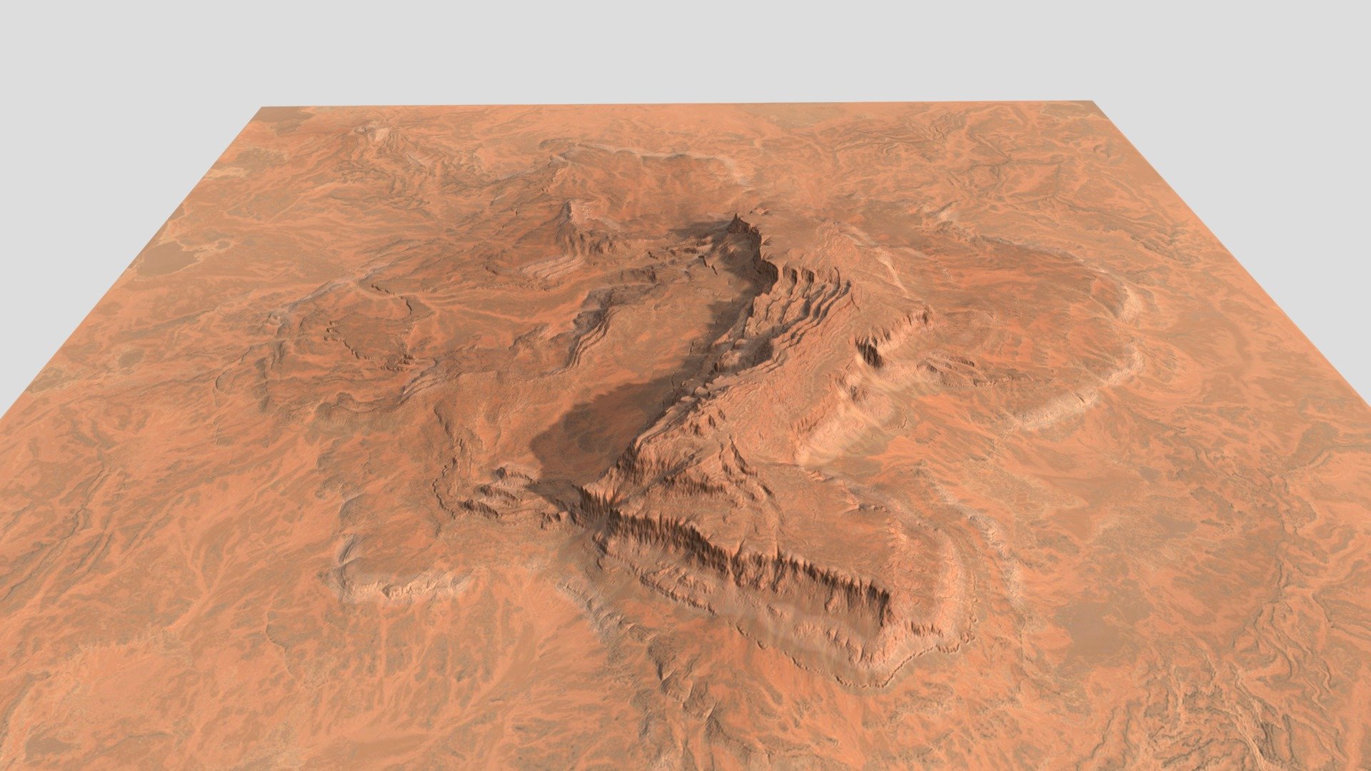 Large Desert Plateau V.7

Optimized 3D Model of Large Desert Plateau ready for Cinematics, Animations, and Games. This asset is native to Blender and Unreal Engine 5. This asset is based on a 5000x5000 km area but can be scaled to fit your needs and is meant for medium to far shots.

This mesh is Optimized to only have more triangles where needed, while flatter areas contain less triangles.

This Asset Includes:

8, 4K Textures (Color, Normal, Displacement, Texture, Flow, Occlusion, Slope Mask, Vegetation Mask) 2, 4K CC0 Tileable texture sets for additional Detail (Rock and Sand) (Color, Normal, Displacement, Roughness)

3 LODs (LOD0.fbx, LOD1.fbx, LOD2.fbx) .Blend and .Uasset use LOD2, but can easily be replaced for higher LOD for more detail

.Blend and .Uasset with custom materials that have a masked slope with a triplanar rock texture to remove any UV Stretching.

.PDF FILE FAQ and Guide with more information and detail on the asset and how to use the accompanying textures and Materials 3d model