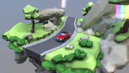 Cartoon Vehicle diorama, cartoon, car