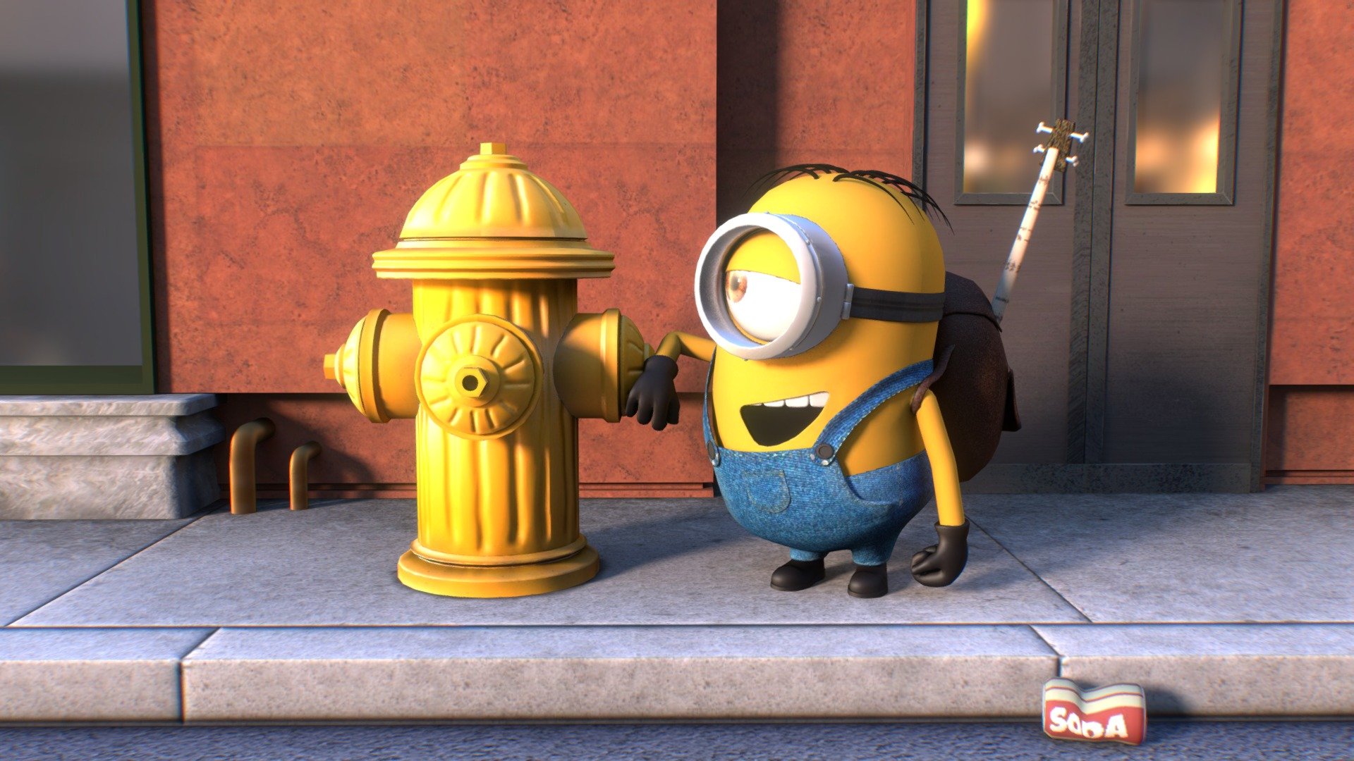 A scene from the Minions movie Trailer&hellip; Very funny!! Perfect for a valentines competition entry.  - Love At First Sight - 3D model by shaderbytes 3d model