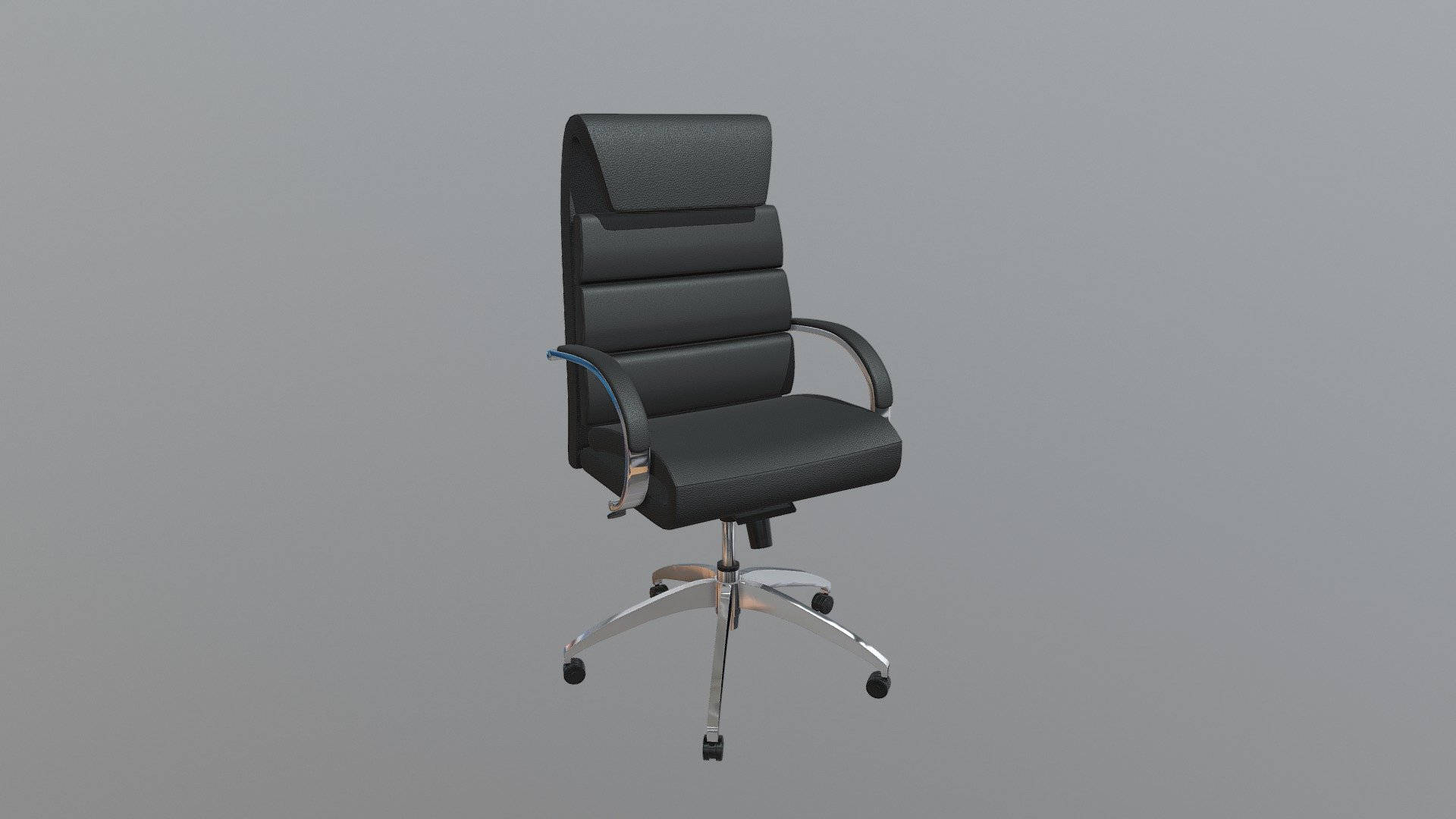 This chair has a leatherette wrapped seat and back cushions with chrome solid steel arms with leatherette pads. There is a height and tilt adjustment with a chrome steel rolling base. www.zuomod.com/lider-comfort-office-chair-black - Lider Comfort Office Chair Black - 205315 - Buy Royalty Free 3D model by Zuo Modern (@zuo) 3d model