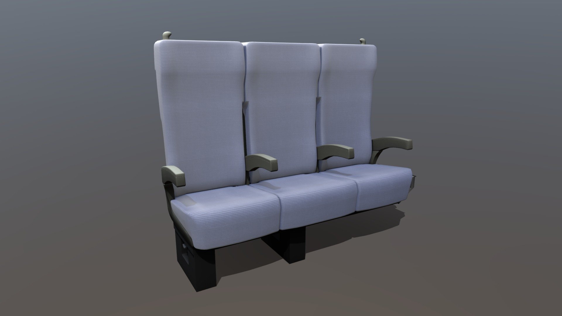 A Railway High Speed Motor Vehicle Seat - Train seat 020 - Buy Royalty Free 3D model by xiaoshen (@chengxiaoshen) 3d model