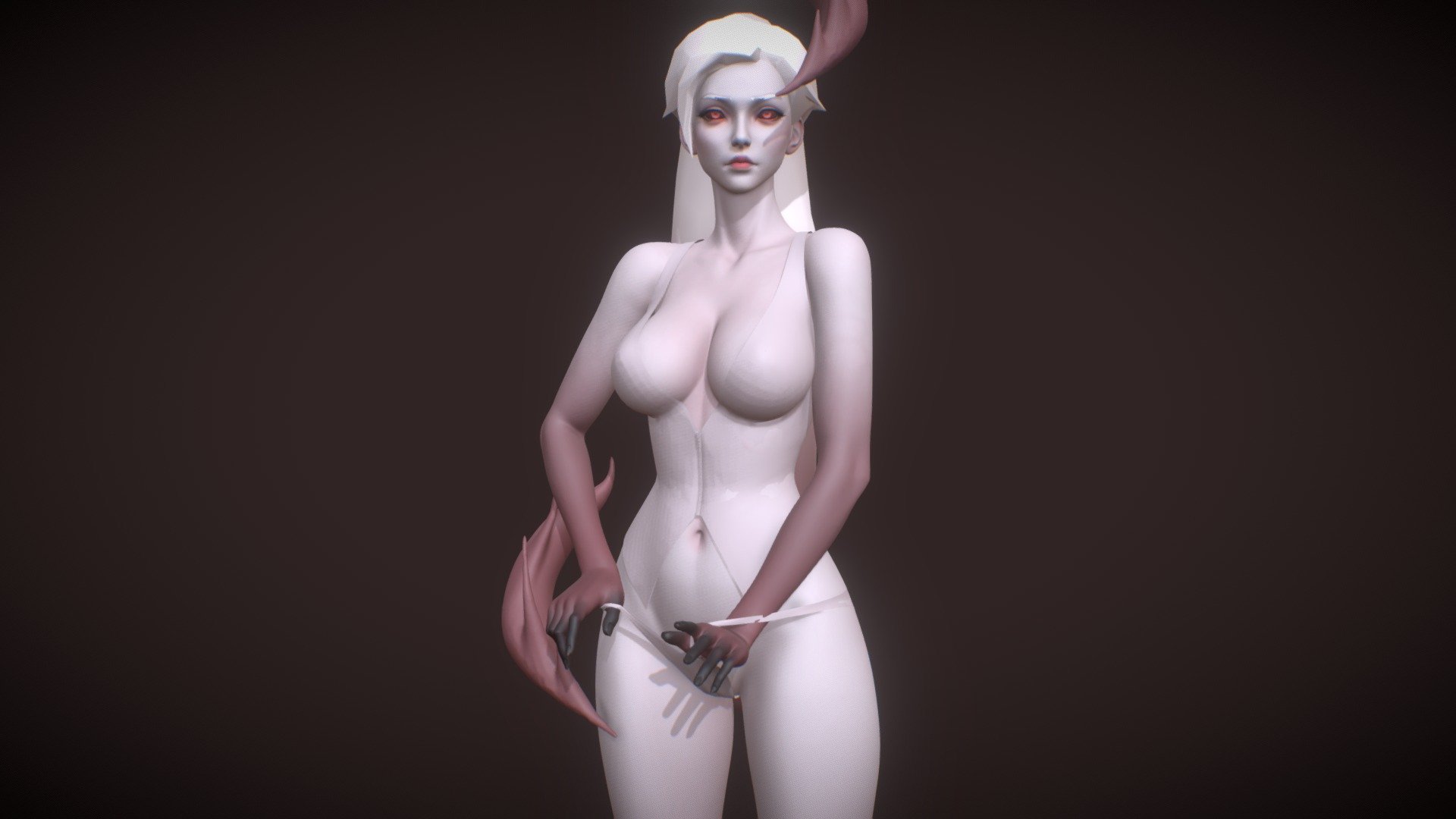 pinup girl - Nica The Necromancer - 3D model by Rodesqa 3d model
