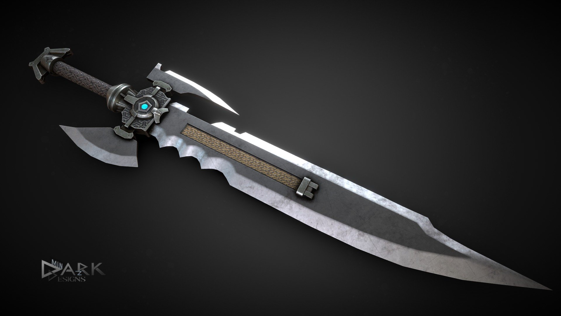 A forged mix between the old Celtic Vikings and Futuristic Fantasy.
Old Ornaments are inscribed into each part of the Sword in memories on the old Gods that once blessed warriors. The Sword itself has 2 extra blades that protect the Wielder of this Blade.

Made with Maya, Substance Painter, 3D Coat - Viking Sci-Fi Fantasy Blade - Buy Royalty Free 3D model by dark-minaz 3d model