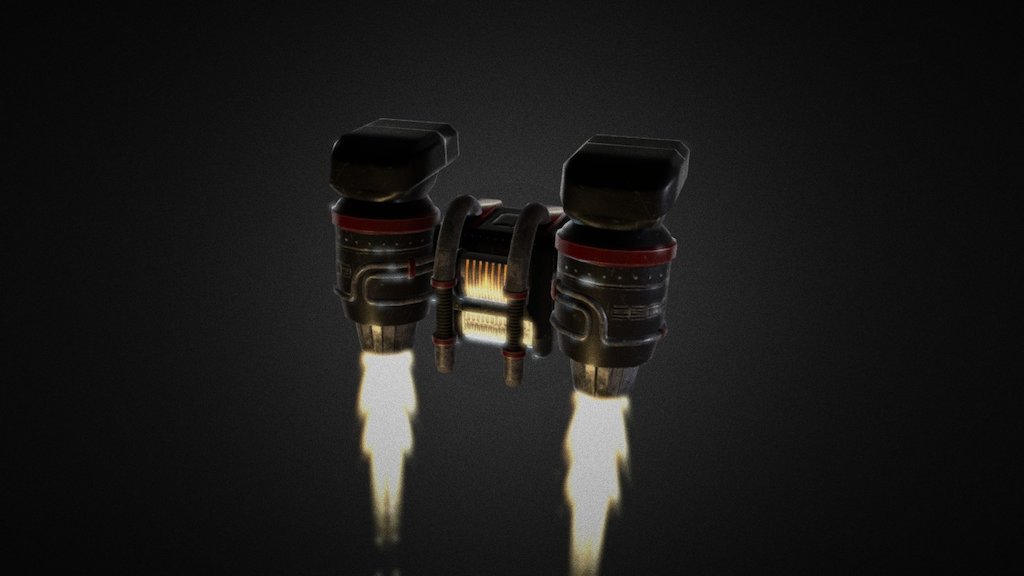 An original concept done in the bulky/exaggerated style of warhammer jetpacks. Originally created for Second Life under commision. Shown here in Metalness PBR. Modeled and animated in Blender, textured in Quixel's DDo and Photoshop 3d model