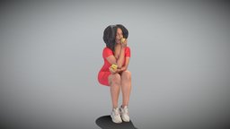 Young woman with apple 338 fruit, archviz, scanning, people, apple, sitting, , fashion, eating, young, african, midpoly, realistic, woman, smiling, beautiful, casual, realism, ukraine, attractive, femalecharacter, african-american, photoscan, realitycapture, character, photogrammetry, 3d, lowpoly, model, scan, female, zbrush, human, highpoly, scanpeople, deep3dstudio, standwithukraine, realityscan