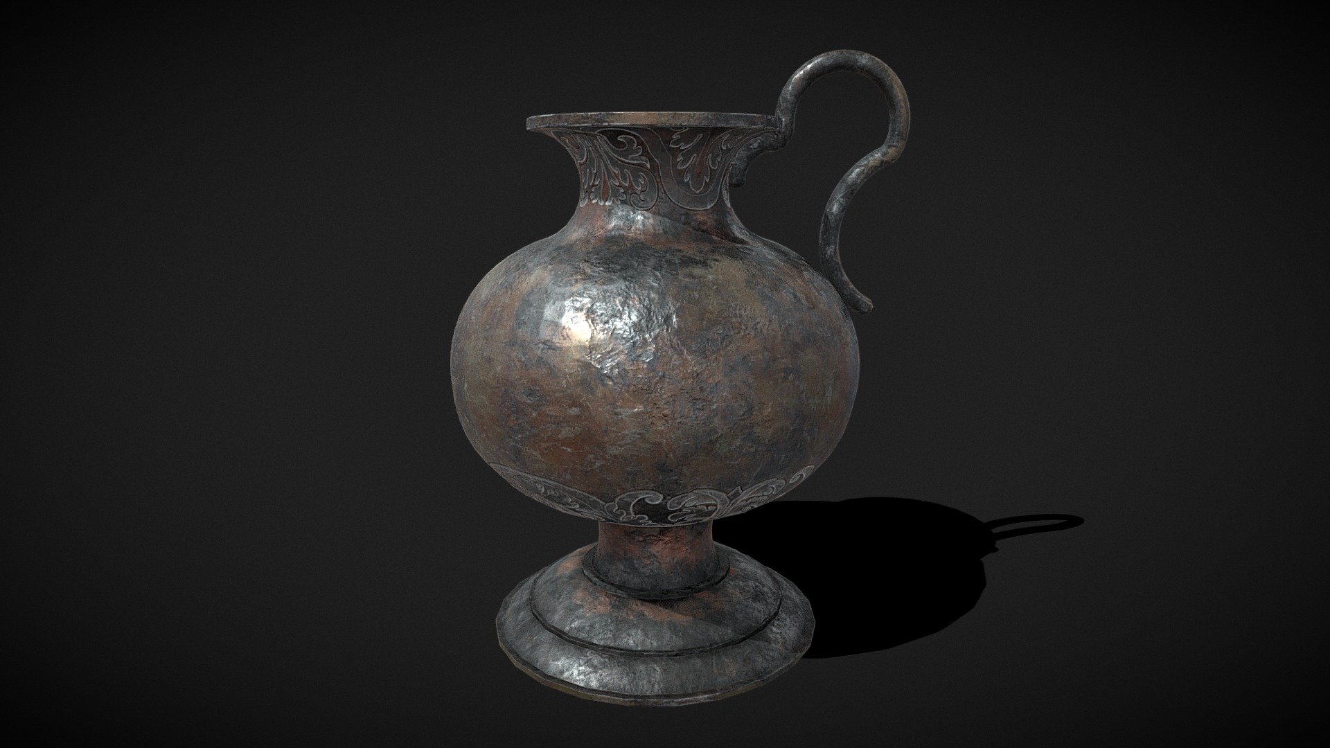 Medieval Pewter Pitcher 
VR / AR / Low-poly
PBR approved
Geometry Polygon mesh
Polygons 5,696
Vertices 5,647
Textures 4K PNG - Medieval Pewter Pitcher - Buy Royalty Free 3D model by GetDeadEntertainment 3d model