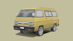 Mitsubishi Delica Wagon 1982 vehicles, tire, cars, suv, drive, driving, wagon, classic, 1980, mitsubishi, delica, low-poly, vehicle, lowpoly, low, poly, car, mitsubishi-delica