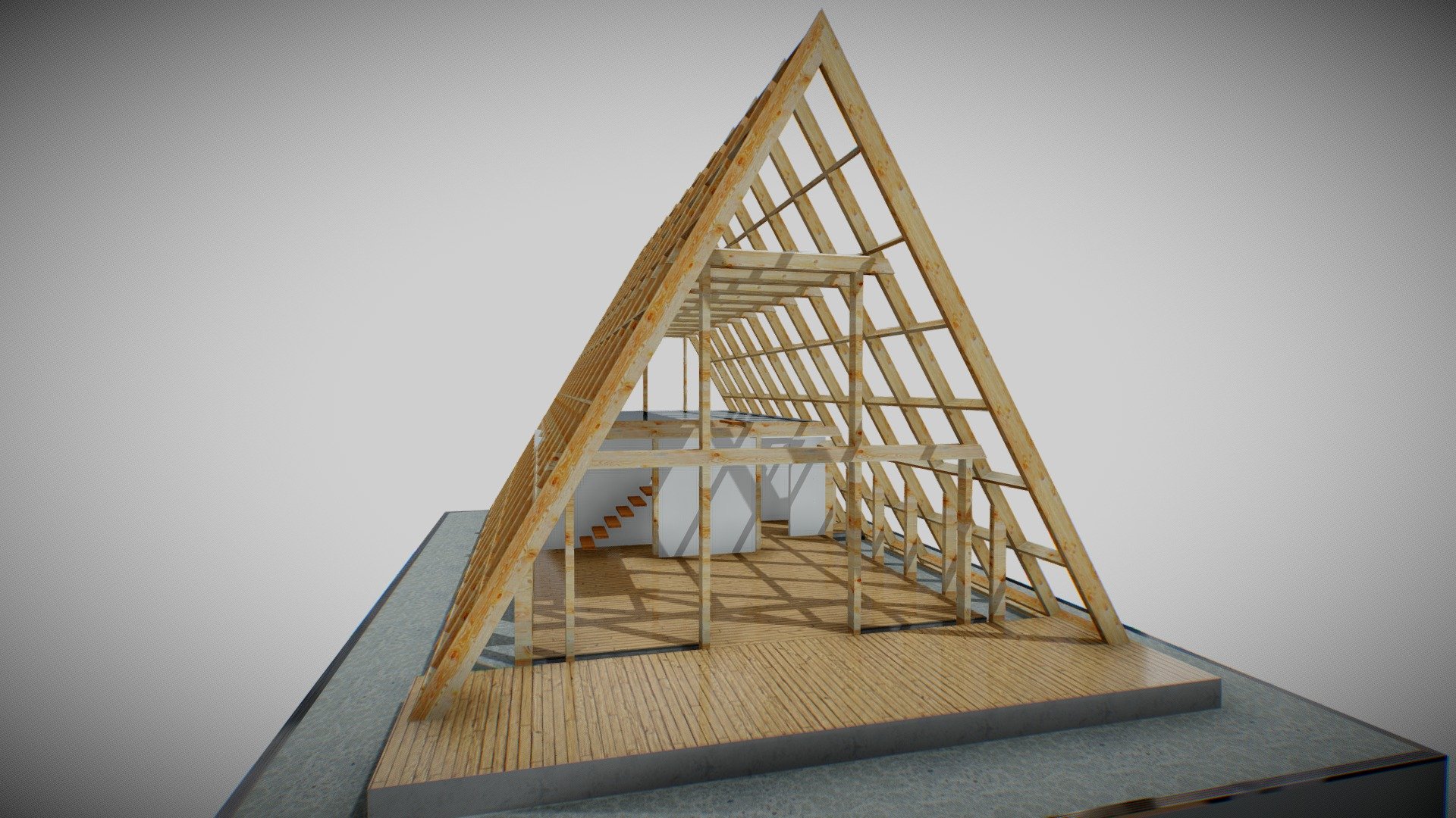 A-frame house idea - A-frame house idea - Buy Royalty Free 3D model by VRA (@architect47) 3d model