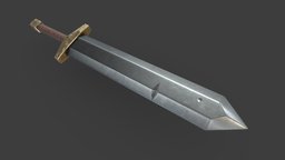 Stylized Sword prop, medieval, props, sword-weapon, substancepainter, maya, low-poly, game, lowpoly, gameart, gameasset, sword, stylized, fantasy, gameready