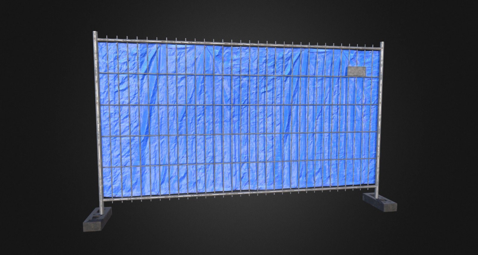 Construction Site Fence and Tarpaulin Blue for my Unreal Engine 4 collection.
- Verts: 600
- Tris: 986

Construction Site Fence:
- Verts: 564
- Tris: 936

Textures:
2048x2048 (Albedo, Normal, Roughness, Metallic)

Tarpaulin Blue:
- Verts: 36
- Tris: 50

Textures:
1024x1024 (Albedo, Normal, Roughness, Metallic) - Construction Site Fence + Tarpaulin Blue - 3D model by Longjing 3d model